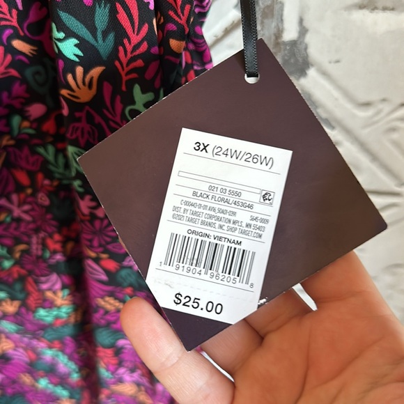 Fuchsia floral patterned ruched tank dress - Picture 7 of 11